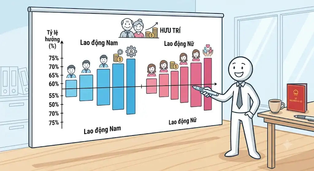 Tỷ lệ hưởng lương hưu