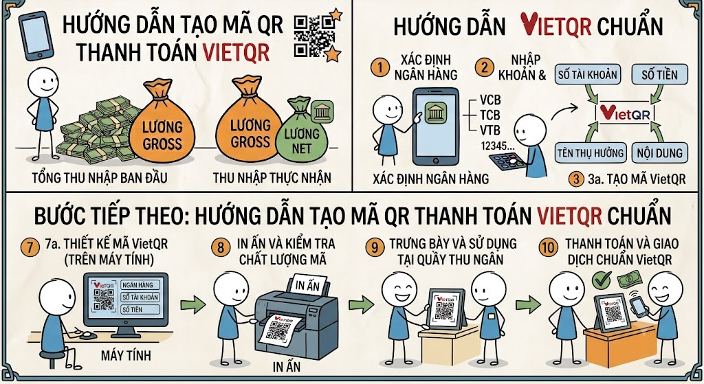 Ví dụ thanh toán qua mã VietQR tại cửa hàng
